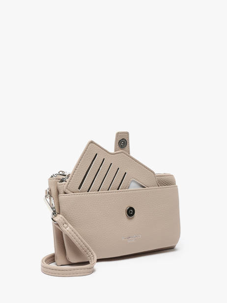 Cross Body Tas Met Kaarthouder Grained Miniprix Beige grained H6020 ander zicht 2